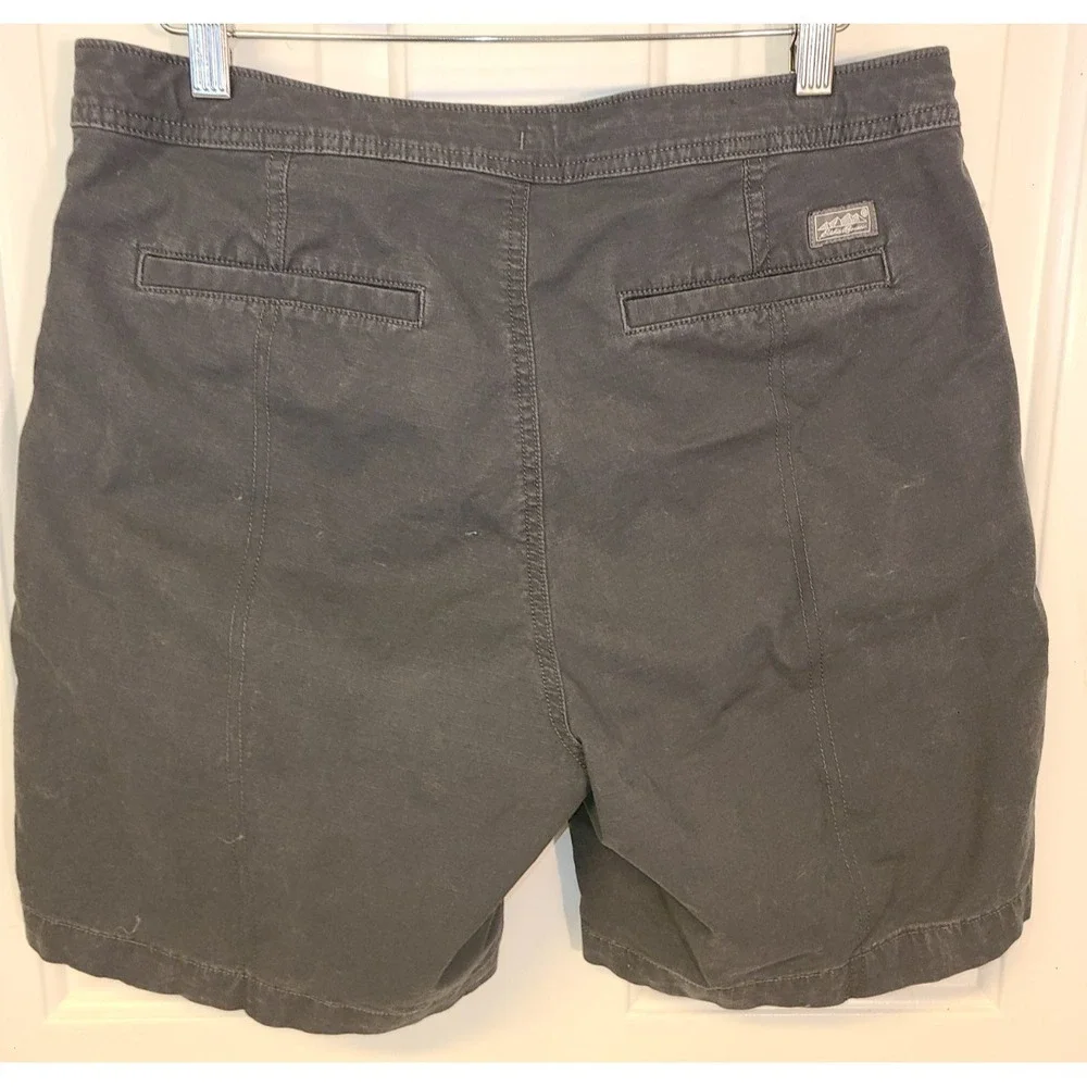 Eddie‎ Bauer Womens Mid Rise Drawstring Gray Outdoor Active Shorts Size 6 Hike